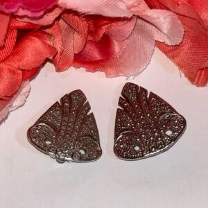 Art Deco Clip On Earrings Made in Thailand